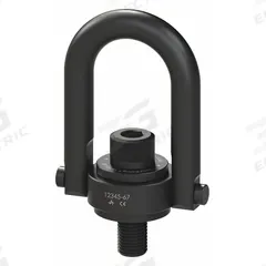 ADB HOIST RINGS Hoist Ring: Pivot/Swivel, Black Oxide-Coated Steel, 1"-8, Max. 10,000 lb (MPN 23105). Key specifications — Brand: ADB HOIST RINGS; Thread Size: 1"-8; Operation: Pulling.