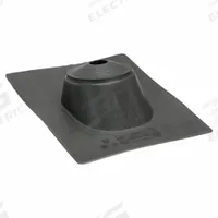 15"H 11"W ThrmPlsc Roof Vent Pipe Flshng: For Pitched Roof, Rectangular Base, For 1 Pipes, Rubber (MPN 11919). Key specifications — Top Opening: Open; Material - Collar: Rubber; Brand: OATEY.