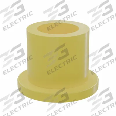 BUNTING BEARINGS Flanged Sleeve Bearing: PTFE, 1/4 in Bore, 3/8 in OD, 3/8 in Overall Lg - Plastic Flanged Sleeve Bearings for Non-Hardened Surfaces