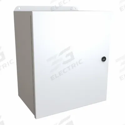 HAMMOND Electrical Enclosure: Steel, 14 in x 12 in x 8 in, NEMA 12/13/3R/4, w/Panel - Steel Washdown Enclosures