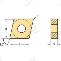 WALTER Diamond Turning Insert: CNMG543-MK5 WKK10S, CNMG160612-MK5 WKK10S (MPN 6353368). Key specifications — attr257732: CNMG543-MK5 WKK10S; attr257733: CNMG160612-MK5 WKK10S.