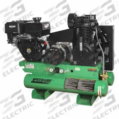 SPEEDAIRE Portable Air Compressor/Generator: 2 Stage, 14 hp Engine, Mi-T-M, 15.7 cfm, 8 gal Air Tank (MPN AG2-SM14-08G). Key specifications — attr50933: Mi-T-M; attr86530: Recoil; attr50934: SPEEDAIRE.