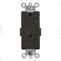 LEVITON Plugs and Receptacles: Duplex, 5-15, Black, 125/250V AC, 15 A_16 A, 2 Pole / 3 Wire (MPN 5835-E)