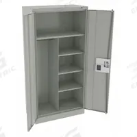 TENNSCO Storage Cabinet: 36 in x 18 in x 72 in, 5 Shelves, Recessed Pull Handle & Electronic Keypad (MPN 7214ELLG). Key specifications — Shelf Adjustability: Adjustable; Base Type: Frame; Cabinet Color: Light Gray; For Use Outdoors: No; Frame Assembled: Assembled; Cabinet Storage Components: Hanging Rods; Brand: TENNSCO; Cabinet Style: Hanging Rod and Shelves.