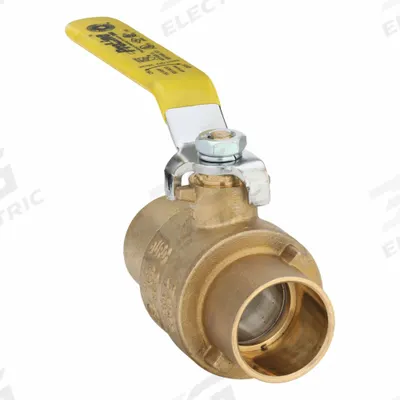 APPROVED VENDOR Manual Two-Way Ball Valve: 1 in, Brass, Straight, Sweat x Sweat - Brass Ball Valves
