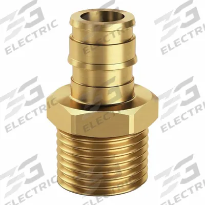 ZURN Barbed Fitting Adapter: 51/64 in ID x 3/4 in Pipe Size, Barbed x MNPT, Brass - Expansion Brass Barbed Tube Fittings