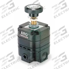 ARO Precision Compressed Air Regulator: Zinc Die-Cast, 3/8 in NPT, 14 cfm, 2 psi to 25 psi, Knob (MPN PR4031-300). Key specifications — attr111664: No; attr111627: ARO.
