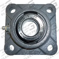 NTN 4 Bolt Flange Bearing: Radial Ball, 3/4 in Bore, Cast Iron, Eccentric Collar, 3 3/8 in Lg (MPN UELFU-3/4M). Key specifications — Bore Type: Cylindrical; Brand: NTN; Lubricant Material: NLGI #3 Equivalent; Mounting Bolt Size: 3/8 in; System of Measurement: Inch.