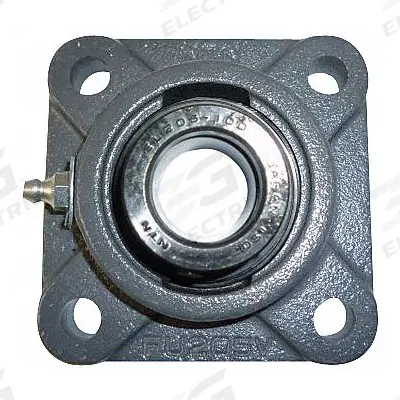 NTN 4 Bolt Flange Bearing: Radial Ball, 3/4 in Bore, Cast Iron, Eccentric Collar - General Purpose Flange-Mount Ball Bearings