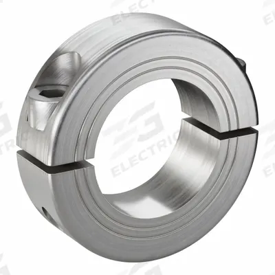 RULAND MANUFACTURING Shaft Collar: 2-Piece, Metric with Inch Bore, Round, Clamp-On - Stainless Steel Shaft Collars