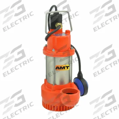 AMT PUMPS Submersible Sump Pump: 1/2 hp, 5/32 in Max. Dia. Solids, Continuous Duty - Heavy-Duty Submersible Electric-Operated Dewatering Pumps