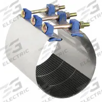 SMITH-BLAIR Repair Clamp: For 2 in Pipe, 9 in Overall Lg, 304 Stainless Steel, Nitrile Rubber Gasket (MPN 24500023809000). Key specifications — Brand: SMITH-BLAIR; Bolt Material: Steel; Maximum Operating Pressure: 150 psi; Maximum Vacuum Pressure: 10 psi; Gasket Material: Nitrile Rubber.