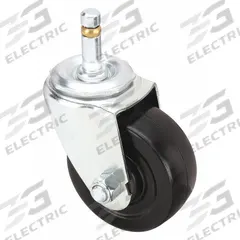 APPROVED VENDOR Stem Caster: Swivel, No Brake, 3 in Wheel Dia., 1 1/4 in Wheel Wd, Rubber, Rubber (MPN 1G005). Key specifications — attr1111099: APPROVED VENDOR; attr1111095: Black; attr1176855: Swivel.