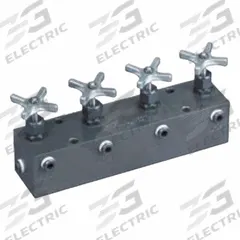 POWER TEAM Hydraulic Manifold Valve: 10,000 psi Max Pressure, 9644, 10.5 in Overall Lg. Key specifications — attr1018424: 9644; attr1018428: POWER TEAM.