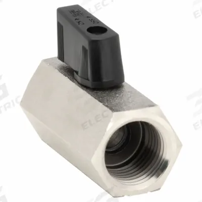 APPROVED VENDOR Manual Two-Way Ball Valve: 1/2 in, Nickel-Plated Brass, Straight - Mini Brass Ball Valves