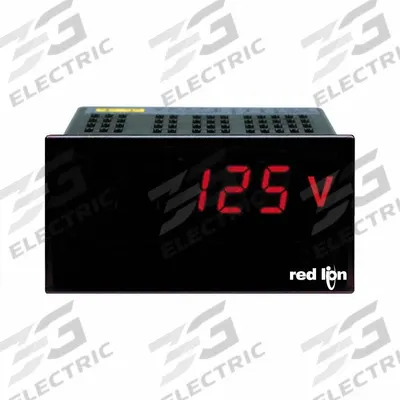 RED LION Voltage Monitor: 115 V AC – 600 V AC, 0.56 in Digit Ht - Max., 1/8 Cutout DIN Size - AC Voltage Digital Panel Meters