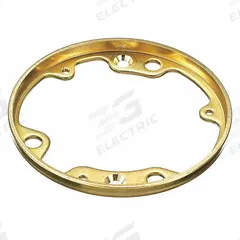HUBBELL WIRING DEVICE-KELLEMS Cover Flange: Round, Brass, Hubbell, S5016. Key specifications — attr1046698: Hubbell; attr233058: HUBBELL WIRING DEVICE-KELLEMS; attr1046695: Cover Flange; attr1046697: B2529; attr1046701: S5016; attr1046702: Brass; attr1046708: Round.