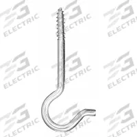 APPROVED VENDOR Ceiling Hook: Screw-In, 1 Points per Hook, Silver, 1/4 in Projection, Steel (MPN 1WBN9). Key specifications — Color: Silver; Finish: Zinc Plated; Material: Steel; Product Type: Ceiling Hook.