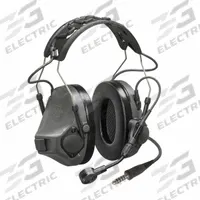 3M Headset: Over the Head, Helmet Mounted Earmuff, 23 dB NRR, Wired, Listen/Talk, Gray (MPN MT14H418A-92 GE). Key specifications — Cup Color: Gray; Intrinsically Safe: No; Connection Type: Wired; Two-Way Radio Communication Type - MERCH: Listen and Talk; Includes: (2) AAA Alkaline Batteries; Brand: 3M; Foldable: No.