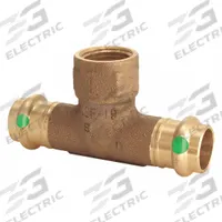 VIEGA PROPRESS Crimp Tee Fitting: Tee, 1 in CTS x 1 in CTS x 3/4 in Pipe size, Dimple Center Stop (MPN 79765). Key specifications — Brand: VIEGA PROPRESS; Broad - Material for Bullet: Copper Or Bronze; Brand - Broad: VIEGA.