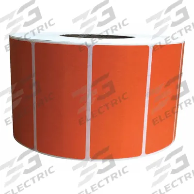 APPROVED VENDOR Barcode Printer Label: 4 in Label Wd, 2 in Label Ht, Orange, 3 in Core Dia. - Colored Direct Thermal Labels