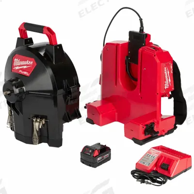MILWAUKEE Drain Gun Kit: Cordless, SWITCH PACK, M18, For 1 1/4 in to 4 in Pipe - Milwaukee Cordless Drum Machines