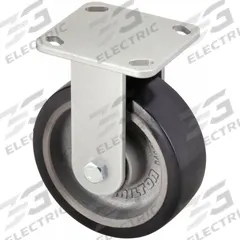 HAMILTON Plate Caster: Rigid, No Brake, Nylon, 4 in Wheel Dia, 2 in Wheel Wd, 5 5/8 in Mounting Ht (MPN R-WH-4DB70). Key specifications — Wheel Bearing Type: Ball; Wheel/Tread Color: Black; Brand: HAMILTON; Caster Type: Rigid.