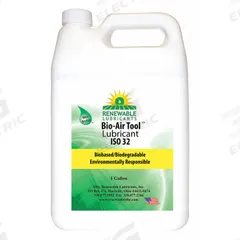 RENEWABLE LUBRICANTS Air Tool Oil: Synthetic, -22°F Min. Op Temp., 250°F Max. Op Temp., Jug (MPN 83113). Key specifications — attr1321222: Synthetic; attr1321227: 203; attr1321244: RENEWABLE LUBRICANTS; attr1321245: Jug.