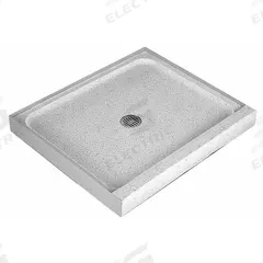 FIAT PRODUCTS Shower Floor: Rectangle, Single Threshold, Terrazzo, 32 in Overall Lg, 4 in Overall Ht (MPN 4232MFTR081). Key specifications — Material: Terrazzo; Drain Location: Center; Brand: FIAT PRODUCTS.