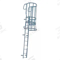 COTTERMAN Fixed Ladder with Safety Cage: 30 ft Overall Ht, 28 in Overall Wd, Steel, 27 Rungs (MPN M27WC C1). Key specifications — attr1050722: COTTERMAN; attr1050760: Assembled; attr1083696: 5.
