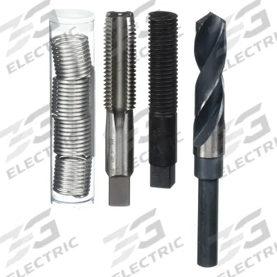 HELI-COIL Thread Repair Kit: Tanged Tang Style, Free-Running, 1 1/2"-12 Thread Size - Insert & Tool Kits