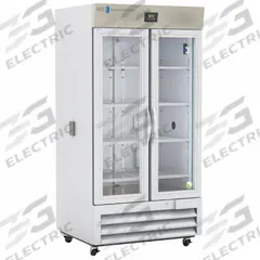AMERICAN BIOTECH SUPPLY Chromatography Refrigerator: 36 cu ft, Upright, 1°C to 10°C, Swing Glass (MPN ABT-HC-CP-36). Key specifications — Door Opening Style: Right; Color: White; Alarm Type: Temperature; Manufacturer Part Number: ABT-HC-CP-36; Brand: AMERICAN BIOTECH SUPPLY; Product Type: Chromatography Refrigerator; Door Type: Swing Glass; Refrigerant Type: R-290.