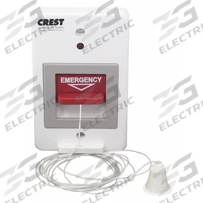 CREST HEALTHCARE SUPPLY Pullcord Station: 2 3/4 in Overall Wd, 24V AC/DC - Call Stations