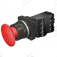 SIEMENS Mushroom Head Push Button: Non-Illuminated, Mushroom Head Profile, Non-Metallic, 30 mm, 2NC (MPN 52BR8W2G). Key specifications — Brand: SIEMENS; Action: Maintained; Series: Class 52; Terminal Connection: Pressure Plate; Push Button Material Type: Non-Metallic.