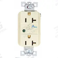 BRYANT Receptacle: Duplex, 5-20, Ivory, 125V AC, 20 A, 2 Pole / 3 Wire (MPN SP53IA)