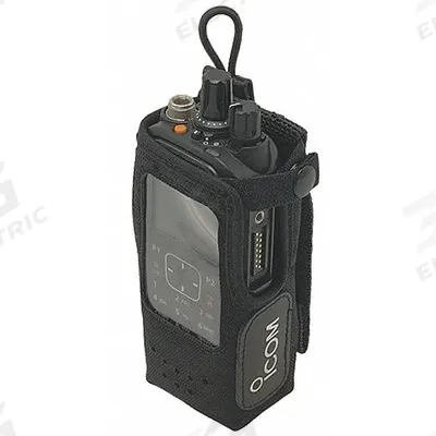 ICOM Case with Fixed Belt Clip: Fits Icom, For F3400DS/F7010S, Black, Nylon - ICOM-Compatible Carrying Accessories
