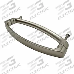 HADRIAN Door Pull Kit: Brushed Zamac, Brushed, 6 3/4 in Overall Ht, 1/2 in Overall Wd (MPN 900112). Key specifications — Compatible Partition Material: Plastic; Material: Brushed Zamac; Finish: Brushed; Component Type: Door Pull Kit; Brand: HADRIAN.