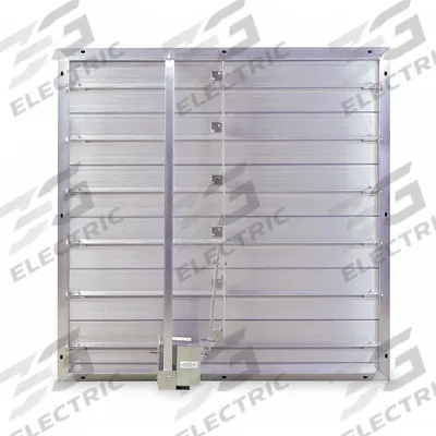 Dayton 45"H-W 13.3"L Squ Alu Mtrzd Cntrl Dampr: 13 1/4 in L, 45 in H, 45 in W - Rectangular Motorized Control Dampers