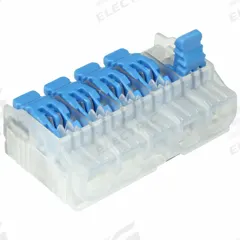 IDEAL Lever Wire Connector: 5 Port, 24 AWG – 12 AWG Solid Wire Size Range, 20 A, 600 V (MPN 30-10L25). Key specifications — attr1307071: IDEAL; attr1307104: Lever; attr1351713: In-Sure™ Lever.