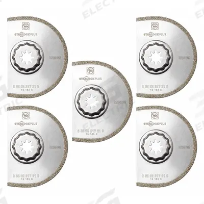 FEIN Oscillating Scraper Blade: 3 9/16 in Blade Wd, 3 9/16 in Blade Lg, Diamond Grit - Starlock Plus Mounted Blades