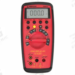 AMPROBE Digital Multimeter: TRMS, CAT IV 600V, 1,000 V Max AC Volt Measurement, Full Size Multimeter (MPN 38XR-A). Key specifications — Instrument Counts: 10,000; Brand: AMPROBE; Calibration Certificate Included: Not Included.