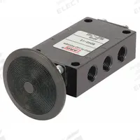 ARO Manual Air Control Valve: 50, Four-Way / Two-Position, Button, Black, 16 scfm Flow Rate - Max (MPN 5040-12). Key specifications — attr1092903: Black; attr1086905: Manual Return; attr1086907: 50; attr1086914: Normally Open; attr1086904: Manual Air Control Valve; attr1086871: 5040-12.