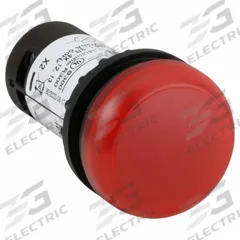 EATON Flush Panel Light: 22 mm Panel Mounting Hole Dia, LED, Red, Flush Head, C22 (MPN C22-L-R-120). Key specifications — Brand: EATON; Electrical Connection: Terminal Clamp.