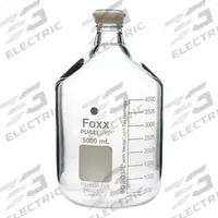 APPROVED VENDOR Narrow Mouth Round Glass Bottles - Safety Coated: 5 L, GL45, Colorless, 1 Bottles (MPN 48R-B400-FLS). Key specifications — Brand: APPROVED VENDOR; Graduated: Yes; Body Color: Colorless; Screw Closure Size: GL45.