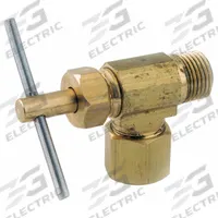 APPROVED VENDOR Needle Valve: Angle Valve Body, Brass, 3/8 in Pipe Size, Compression x MNPT, Male (MPN 709103-0502). Key specifications — For Media: Water; Standards: NSF 61 Annex G; Brand: APPROVED VENDOR; Connection Gender - Side 2: Male; Connection Type - Side 1: Compression; Connection Type - Side 2: NPT; Connection Type: Compression x MNPT.