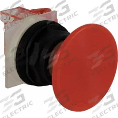 SCHNEIDER Mushroom Head Push Button: Non-Illuminated, Mushroom Head Profile, Non-Metallic, 30 mm (MPN 9001SKR25RH6). Key specifications — Brand: SCHNEIDER; Action: Momentary; Series: 9001SK; Push Button Material Type: Non-Metallic.