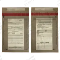 CORTECH Evidence Bag: Dual Sided, 12 in Lg, Puncture Resistant, Clear, 100 PK (MPN C-3-2051). Key specifications — Color: Clear; Includes: Tear off Receipt with Perforated Numbers to Match the Bag; Puncture Resistant: Yes; Product Type: Evidence Bag; Brand: CORTECH.