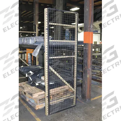WIRECRAFTERS Aisle Guard Side Panel: 1 Bays, 39 in x 1 1/4 in x 96 in, 10 ga, Steel - Welded-Frame Wire Mesh Pallet Rack Side Guards