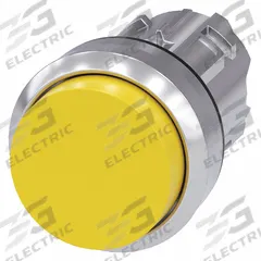 SIEMENS Extended Push Button: 22 mm Mounting Size, Metallic, Momentary (MPN 3SU1050-0BB30-0AA0). Key specifications — Brand: SIEMENS; Action: Momentary; Series: 3SU; Push Button Material Type: Metallic.