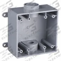 CANTEX Electrical Box: PVC, Rectangular, 2 Gangs, 1/2 in Hub Size, 36 cu in Capacity, Gray (MPN 5133370). Key specifications — Color: Gray; Brand: CANTEX.